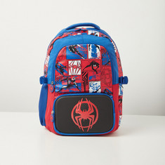 Spider-Man Print Backpack with Adjustable Straps - 18 inches