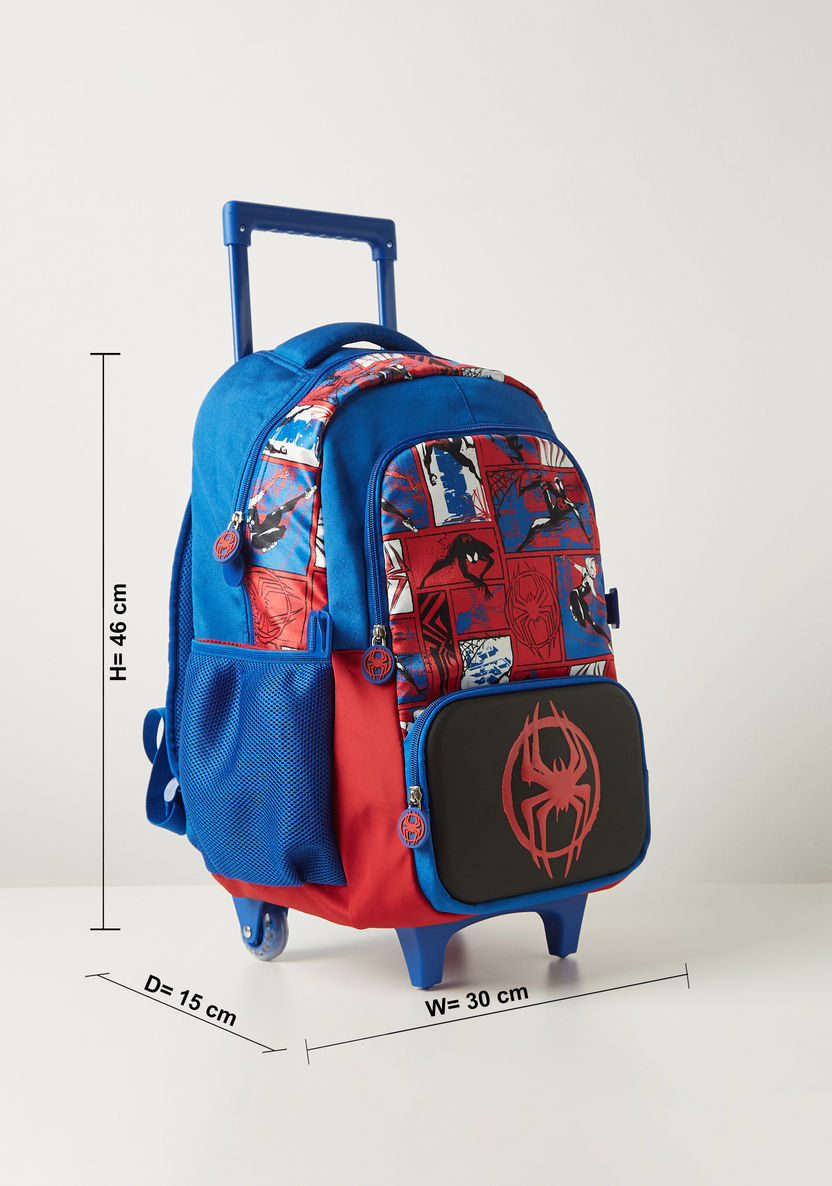 Spider-Man Printed Trolley Backpack with Retractable Handle - 18 inches-Trolleys-image-1