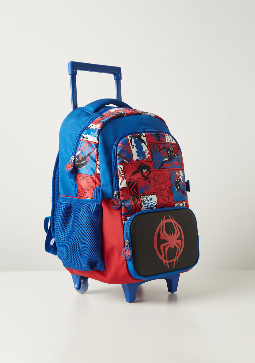 Spider-Man Printed Trolley Backpack with Retractable Handle - 18 inches-Trolleys-image-2