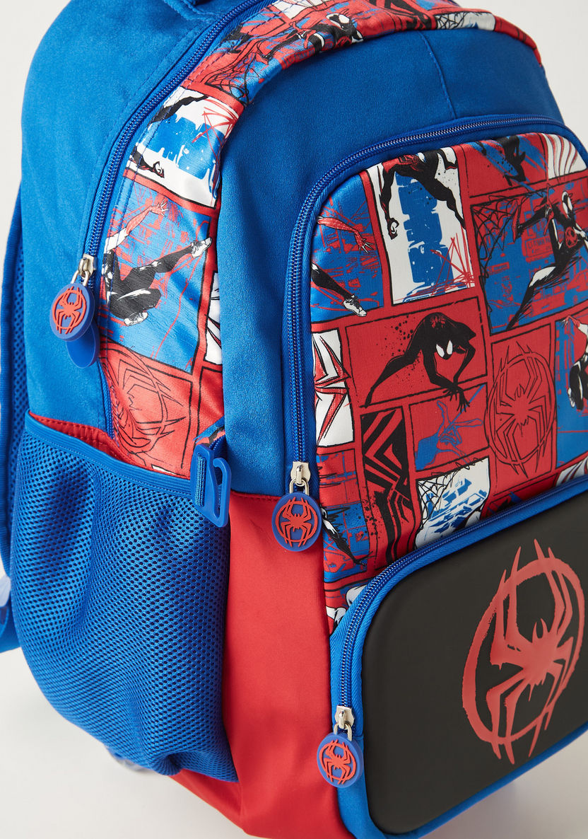 Spider-Man Printed Trolley Backpack with Retractable Handle - 18 inches-Trolleys-image-3