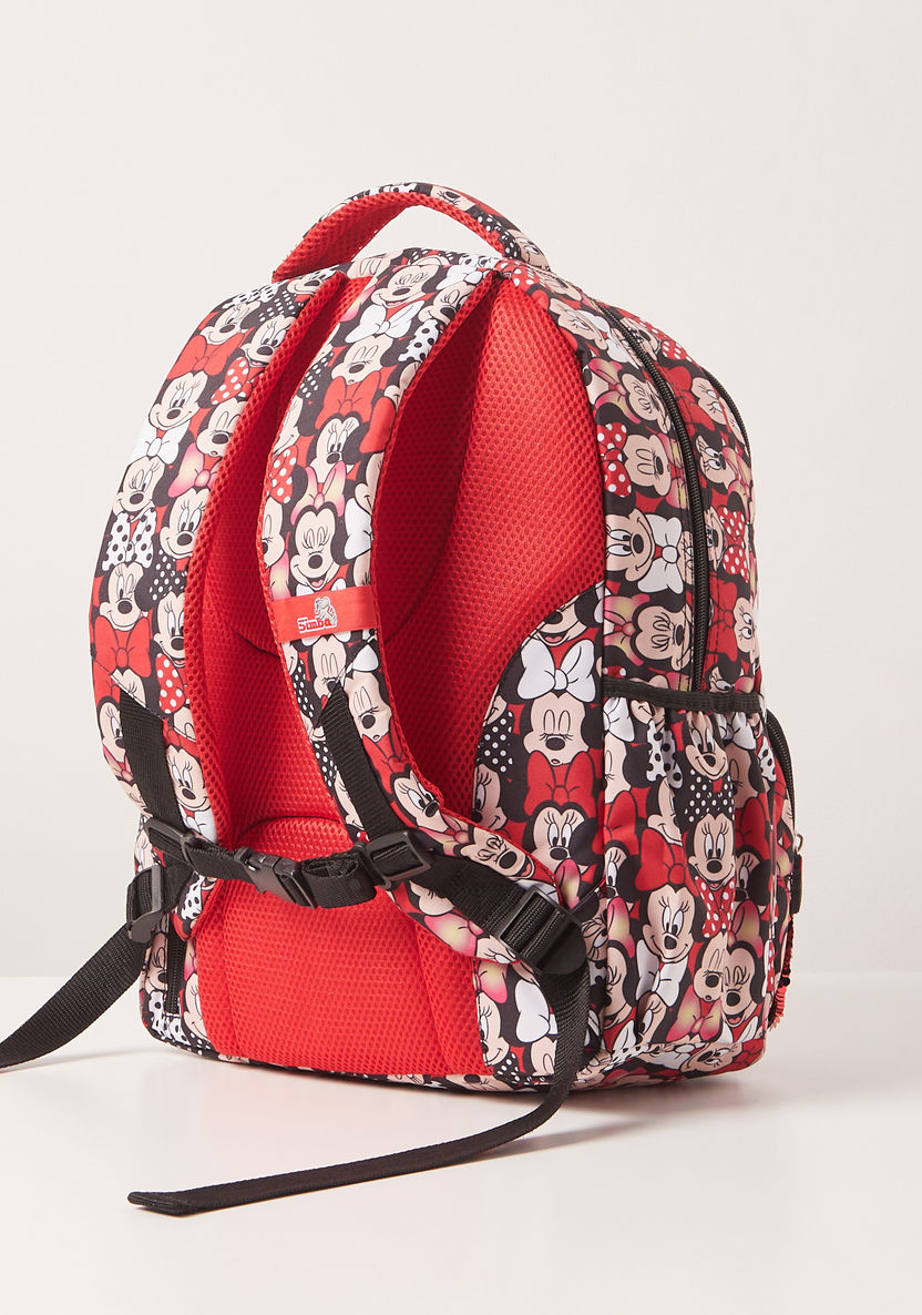 Disney Minnie Mouse Print Sequin Detail Backpack with Stationery Set - 15 inches-Backpacks-image-4