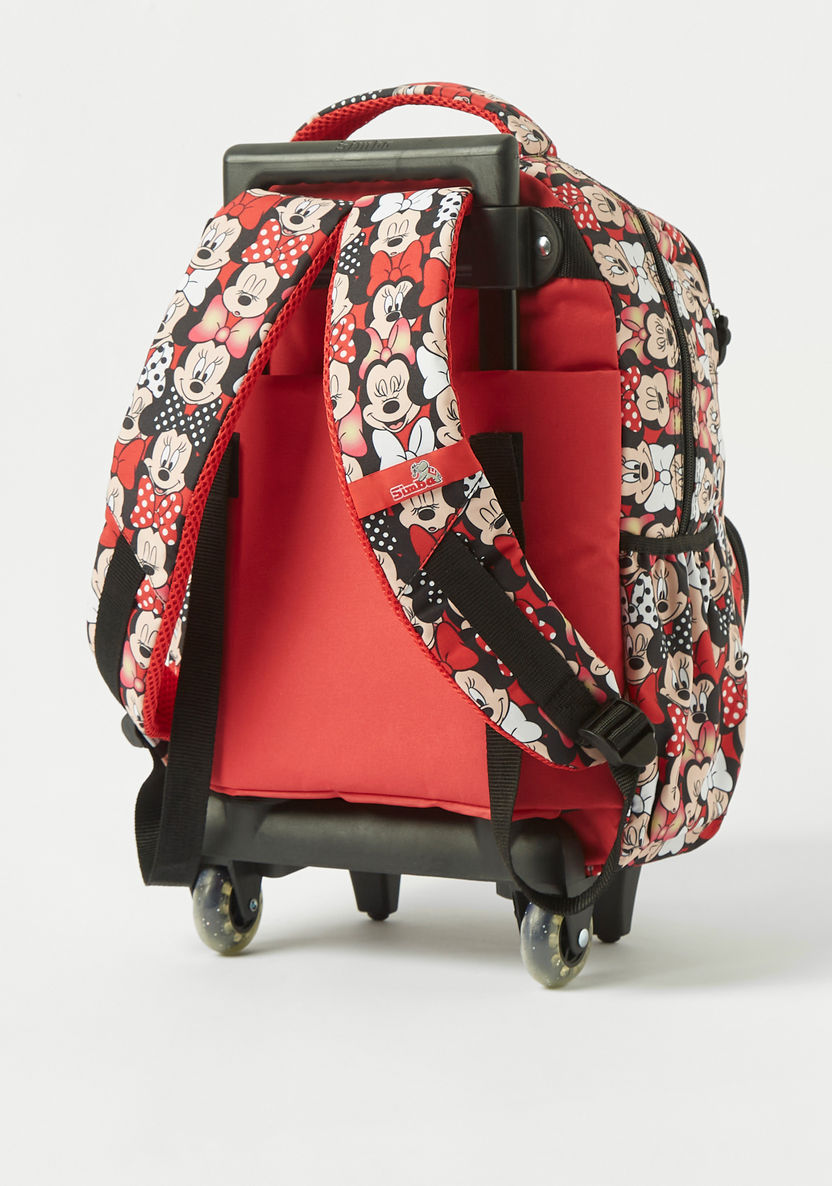 Disney Minnie Mouse Print Trolley Backpack with Stationery Set - 15 inches-Trolleys-image-4