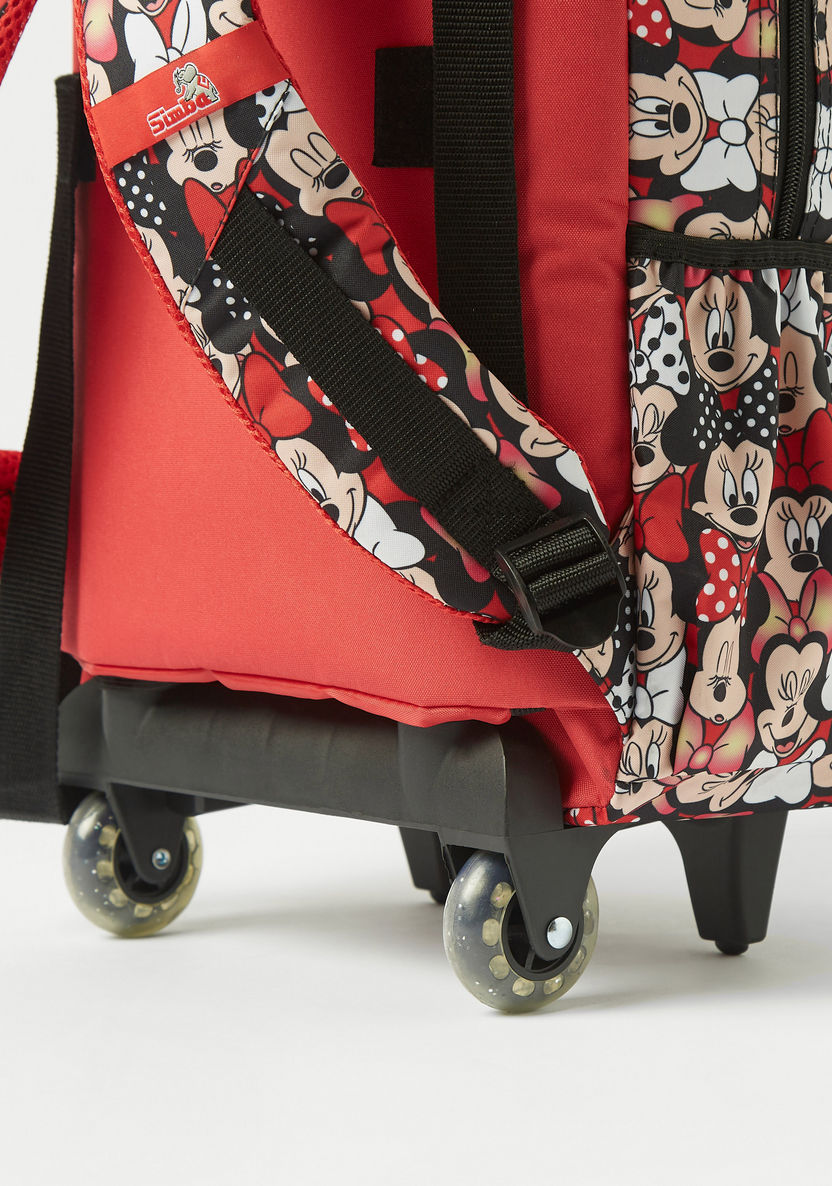 Disney Minnie Mouse Print Trolley Backpack with Stationery Set - 15 inches-Trolleys-image-5