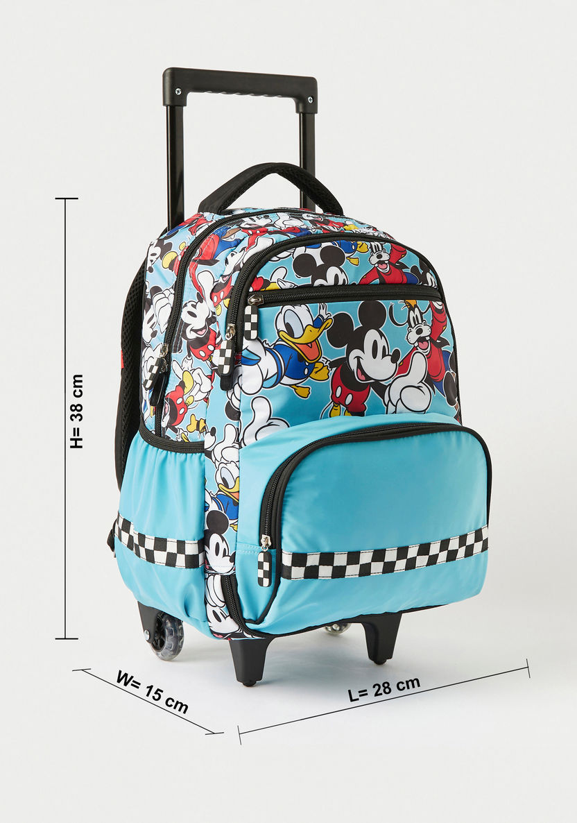 Disney Minnie Mouse and Friends Print Trolley Backpack with Stationery Set - 15 inches-Trolleys-image-1