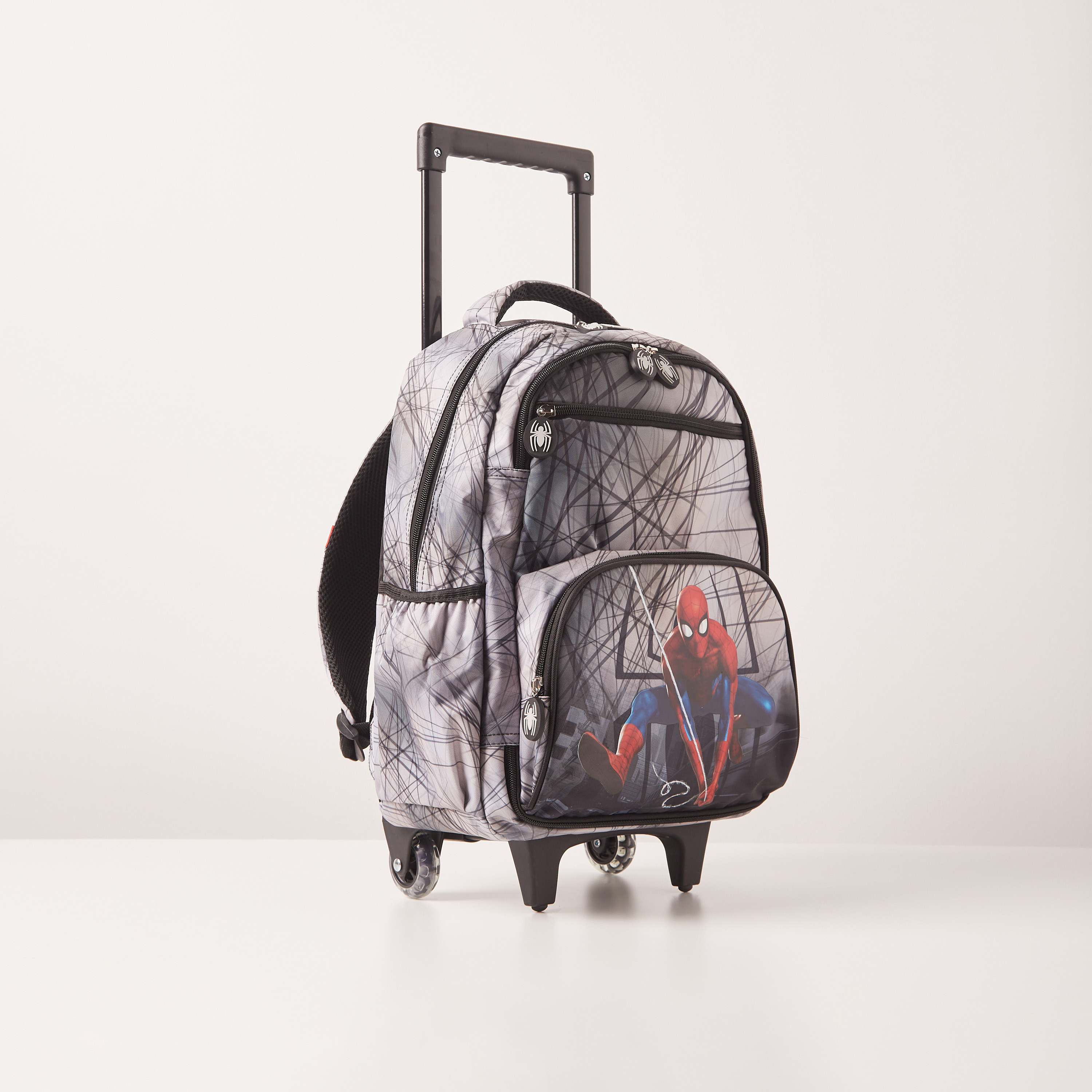 Spider-Man Print Trolley Backpack and Stationery Set - 15 inches-school-bagsandbackpacks-trolleybags-image-3