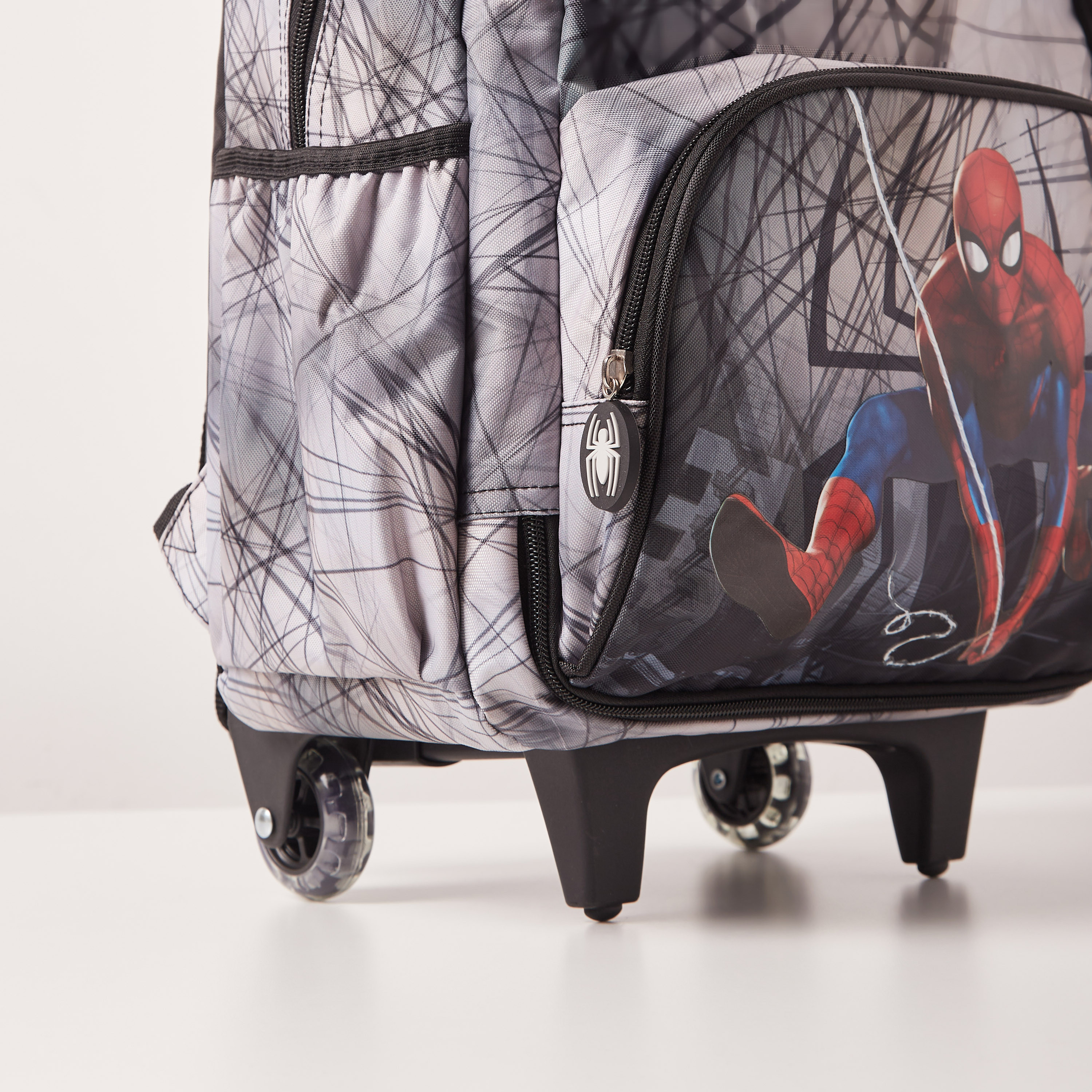 Spider-Man Print Trolley Backpack and Stationery Set - 15 inches-school-bagsandbackpacks-trolleybags-image-4