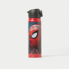 Spider-Man Print Stainless Steel Water Bottle - 450 ml
