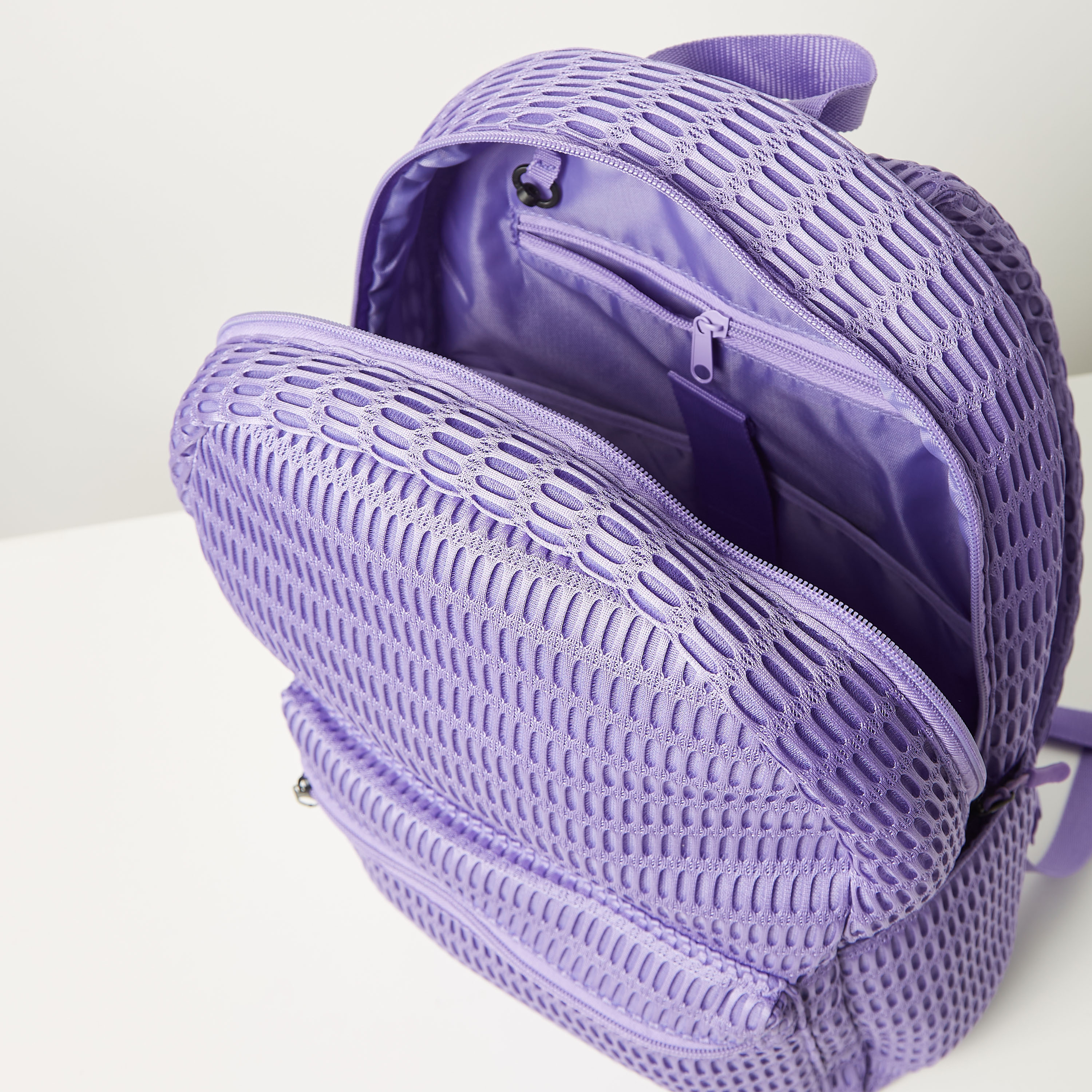Juniors Textured Backpack with Adjustable Strap and Laptop Holder - 16 inches-school-bagsandbackpacks-backpacks-image-8