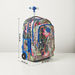 Juniors Tropical Print Trolley Backpack with Retractable Handle - 18 inches-Trolleys-thumbnailMobile-1