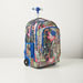 Juniors Tropical Print Trolley Backpack with Retractable Handle - 18 inches-Trolleys-thumbnailMobile-2