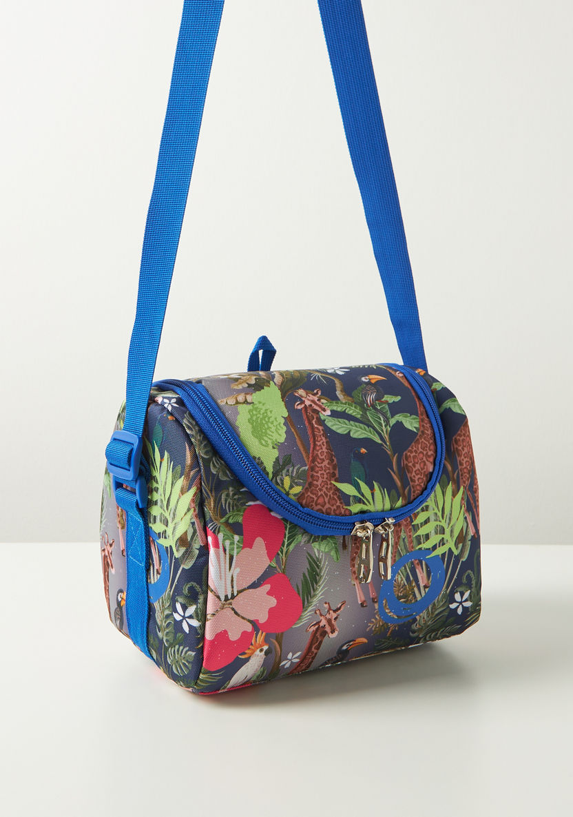 Juniors All-Over Tropical Print Lunch Bag-Lunch Bags-image-1