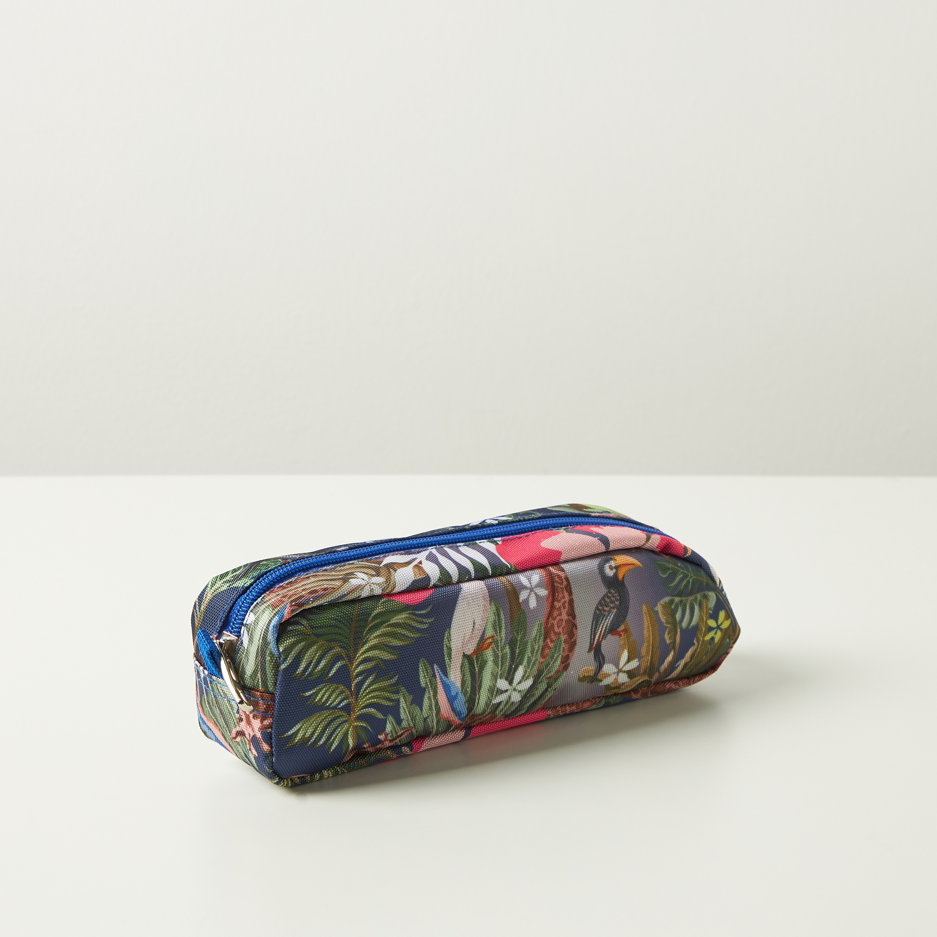 Juniors All-Over Tropical Print Pencil Case with Zip Closure-school-stationery-pencilcases-image-2