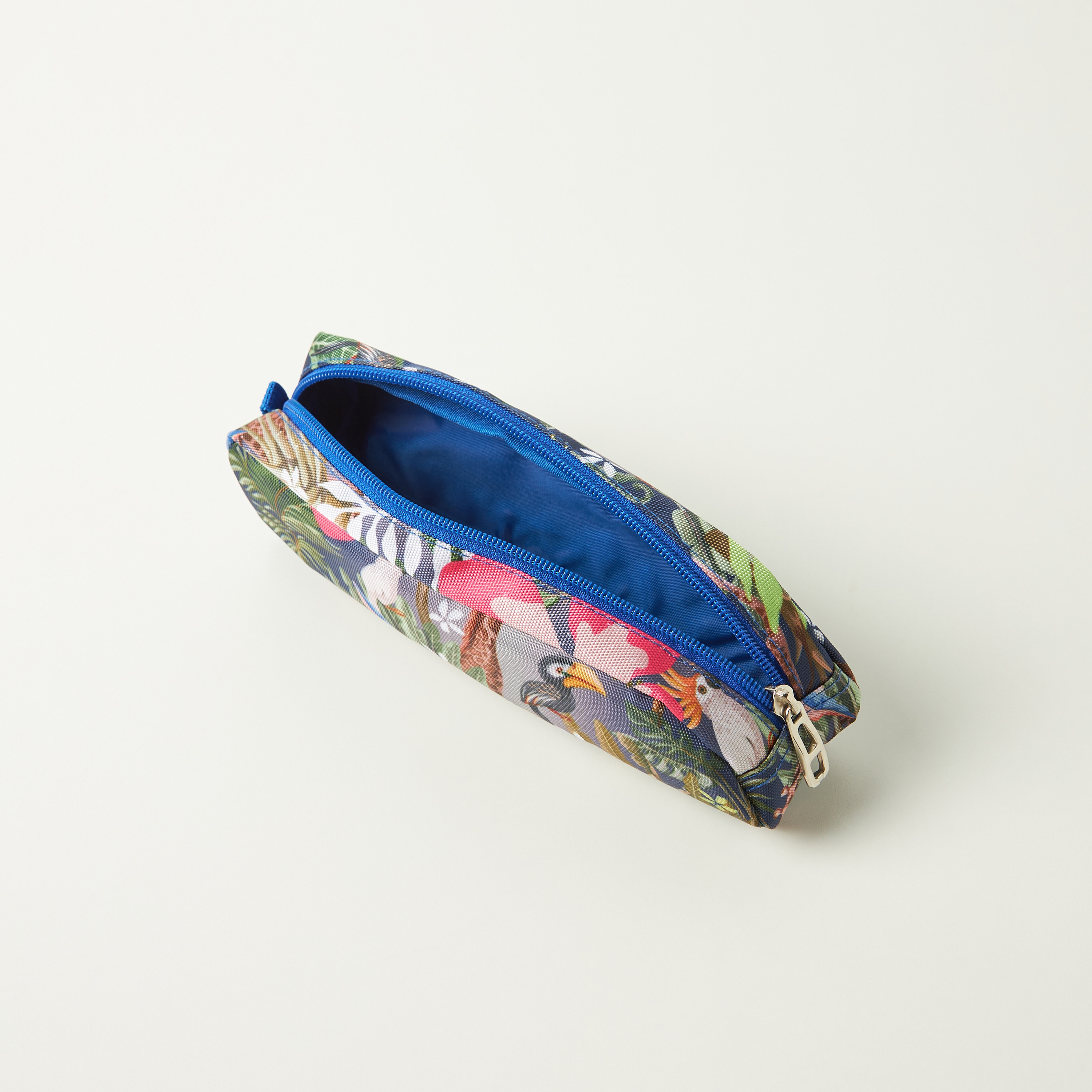 Juniors All-Over Tropical Print Pencil Case with Zip Closure-school-stationery-pencilcases-image-4