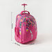 Juniors Floral Print Trolley Backpack with Wheels - 18 inches-Trolleys-thumbnailMobile-1