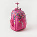Juniors Floral Print Trolley Backpack with Wheels - 18 inches-Trolleys-thumbnail-2