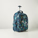 Juniors Floral Graphic Print Trolley Backpack with Retractable Handle - 18 inches-Trolleys-thumbnail-2