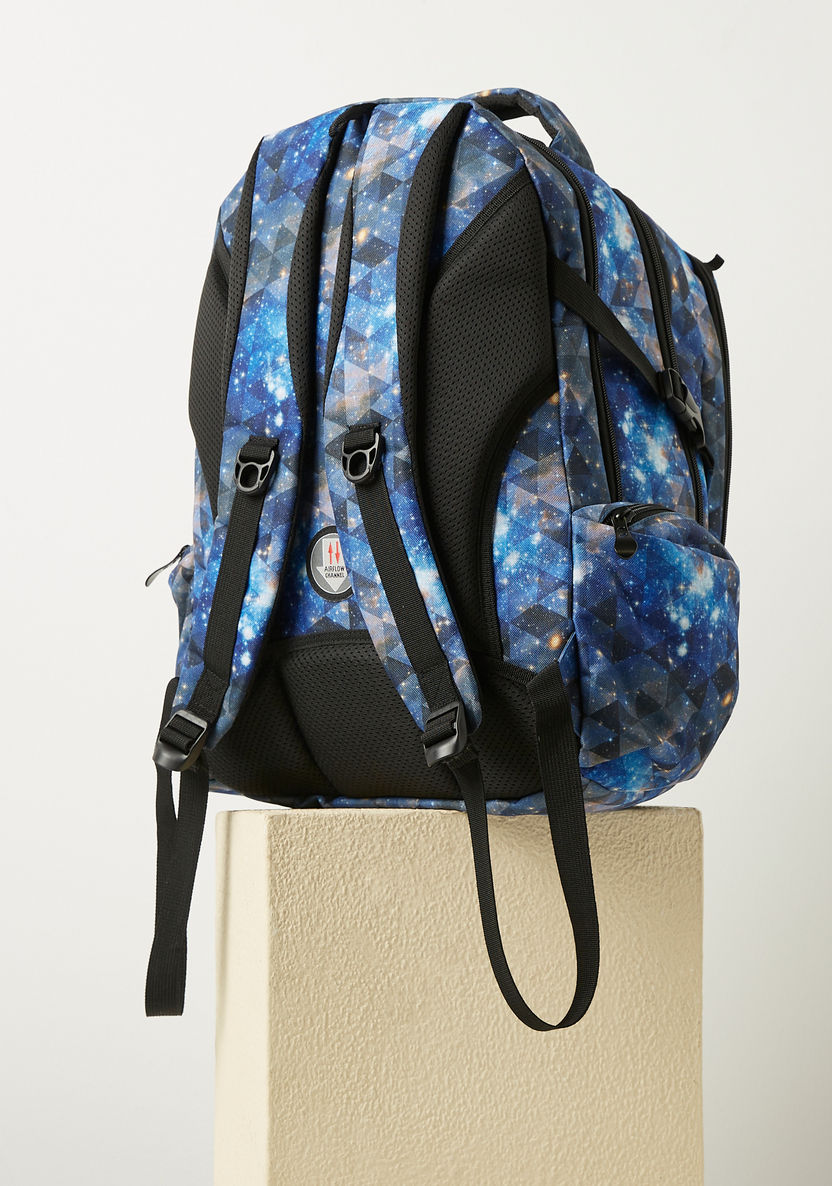 Juniors Astronaut Graphic Print Backpack with Shoulder Straps - 18 inches-Backpacks-image-4