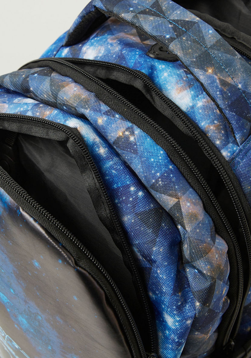 Juniors Astronaut Graphic Print Backpack with Shoulder Straps - 18 inches-Backpacks-image-5