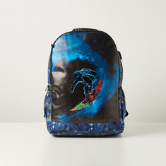 Juniors Travel in Space Print Backpack with Adjustable Shoulder Straps - 18 inches