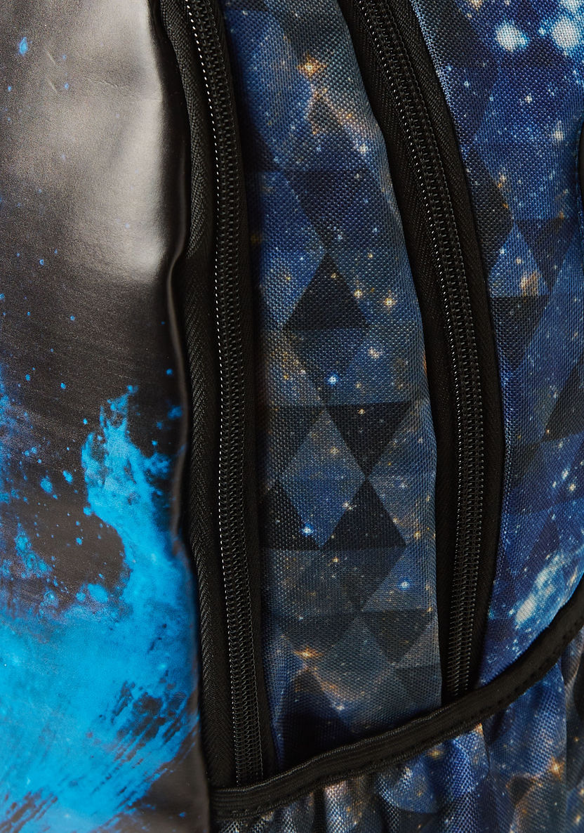 Juniors Travel in Space Print Backpack with Adjustable Shoulder Straps - 18 inches-Backpacks-image-3