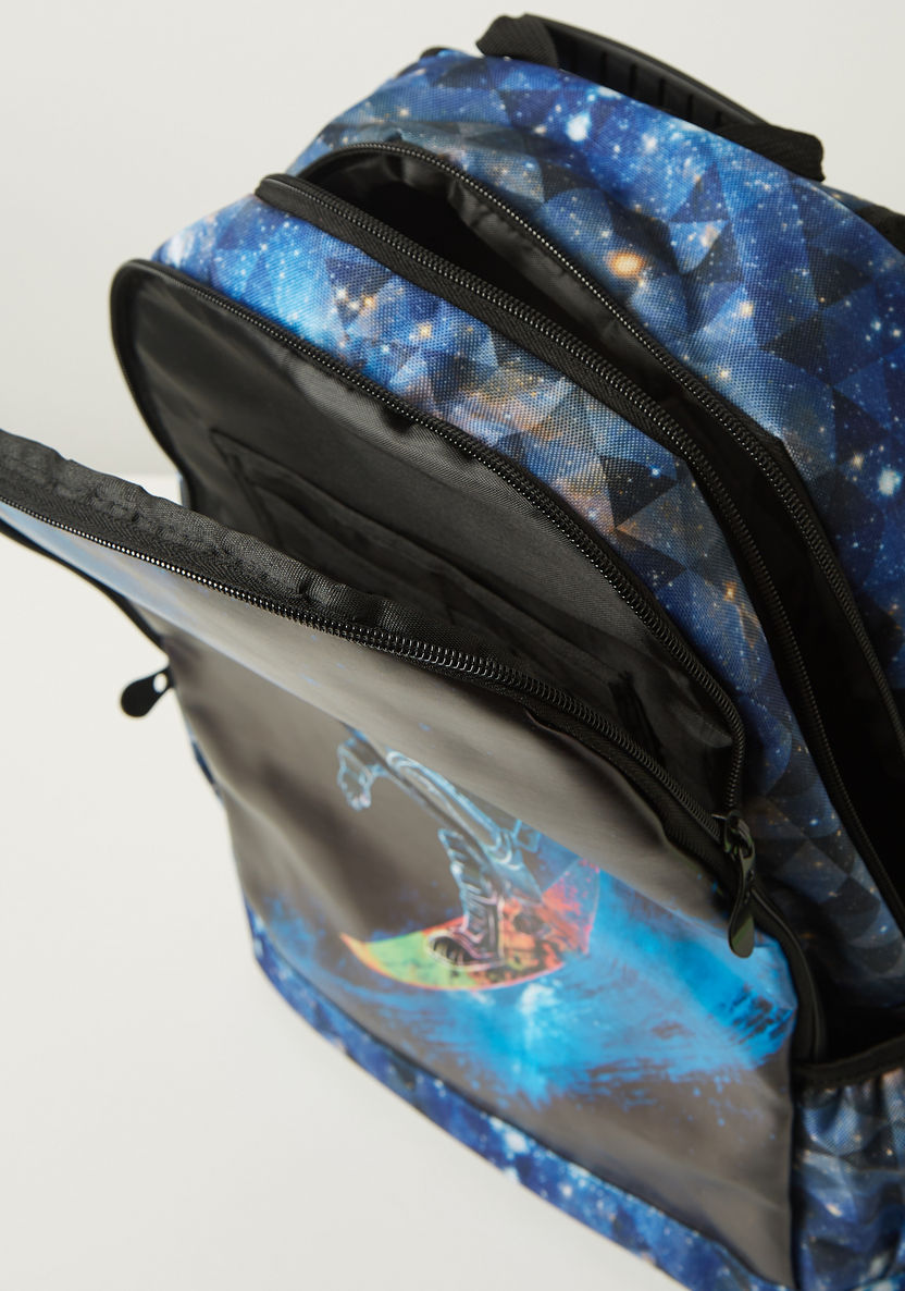 Juniors Travel in Space Print Backpack with Adjustable Shoulder Straps - 18 inches-Backpacks-image-6