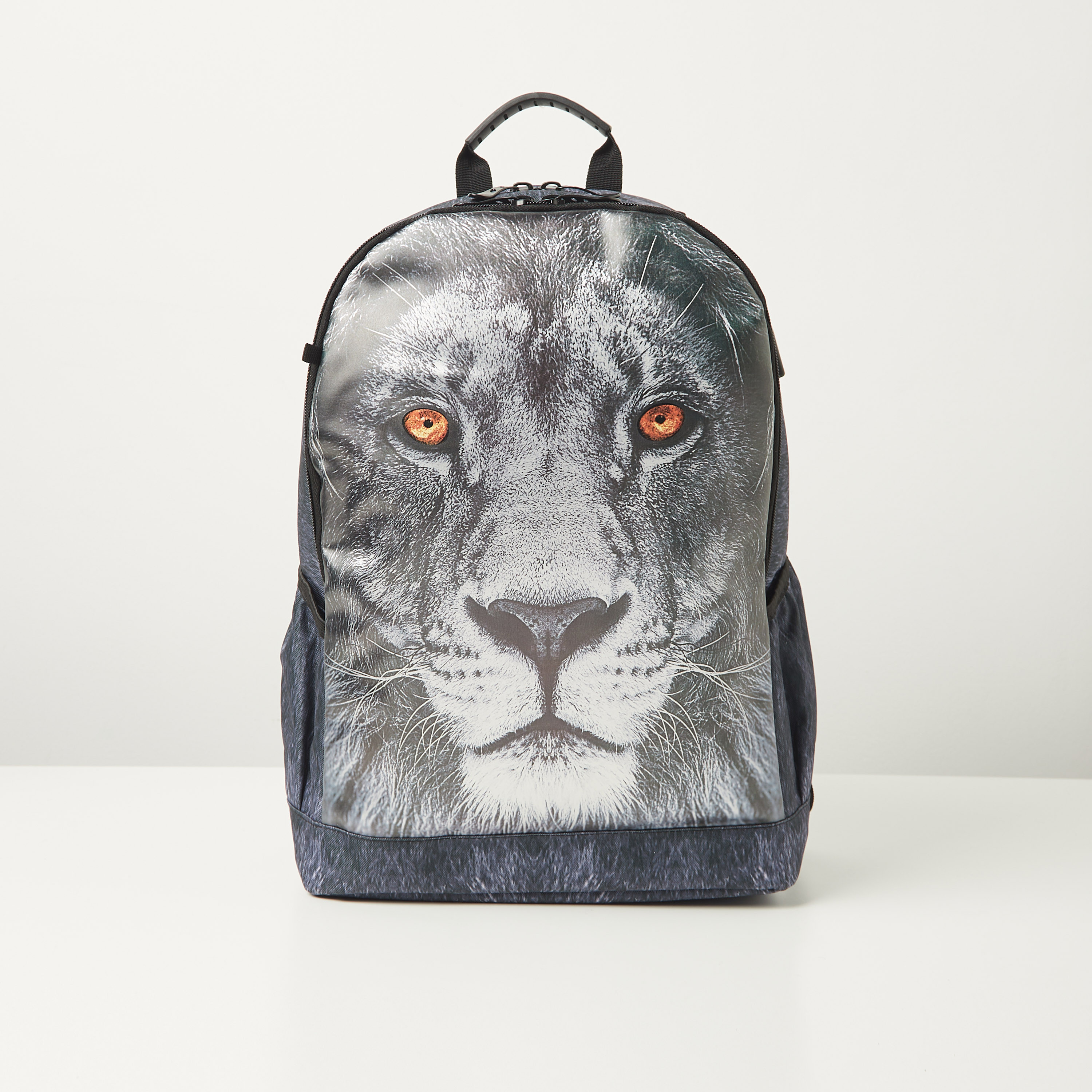 Juniors Lion Graphic Print Lunch Bag with Zip Closure-school-lunchessentials-lunchbags-image-1