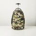 Juniors Camouflage Print Trolley Backpack with Wheels and Retractable Handle - 20 inches-Trolleys-thumbnail-0