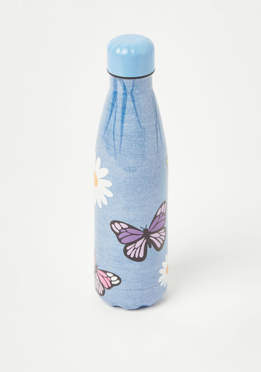 Juniors Butterfly Print Stainless Steel Water Bottle - 500 ml-Water Bottles-image-1