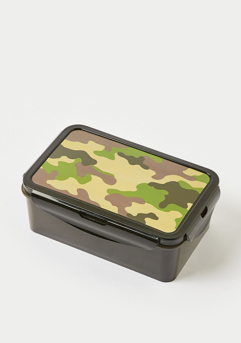 Juniors Camouflage Print Lunch Box with Lid-Lunch Boxes-image-1
