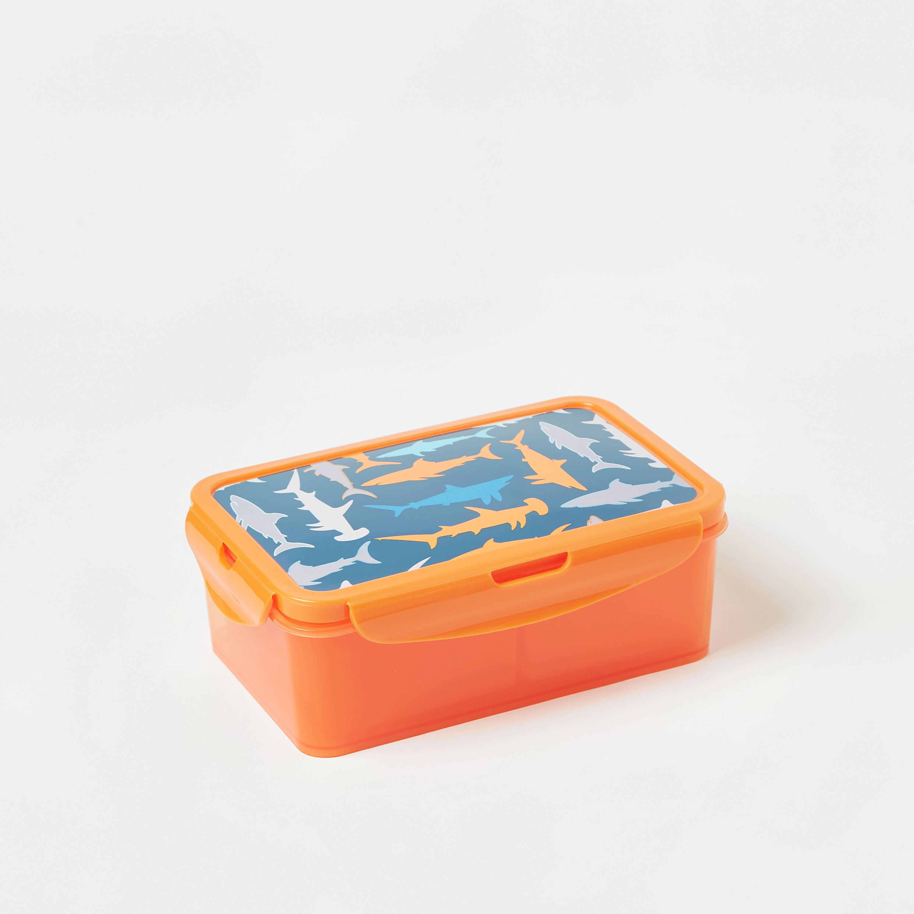 Juniors Shark Print 3-Compartment Lunch Box-school-lunchessentials-lunchboxes-image-1