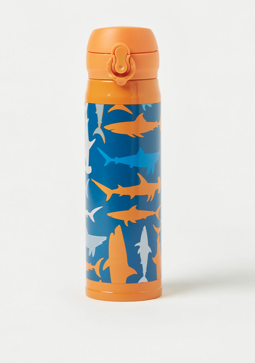 Juniors Shark Print Stainless Steel Water Bottle - 500 ml-Water Bottles-image-0
