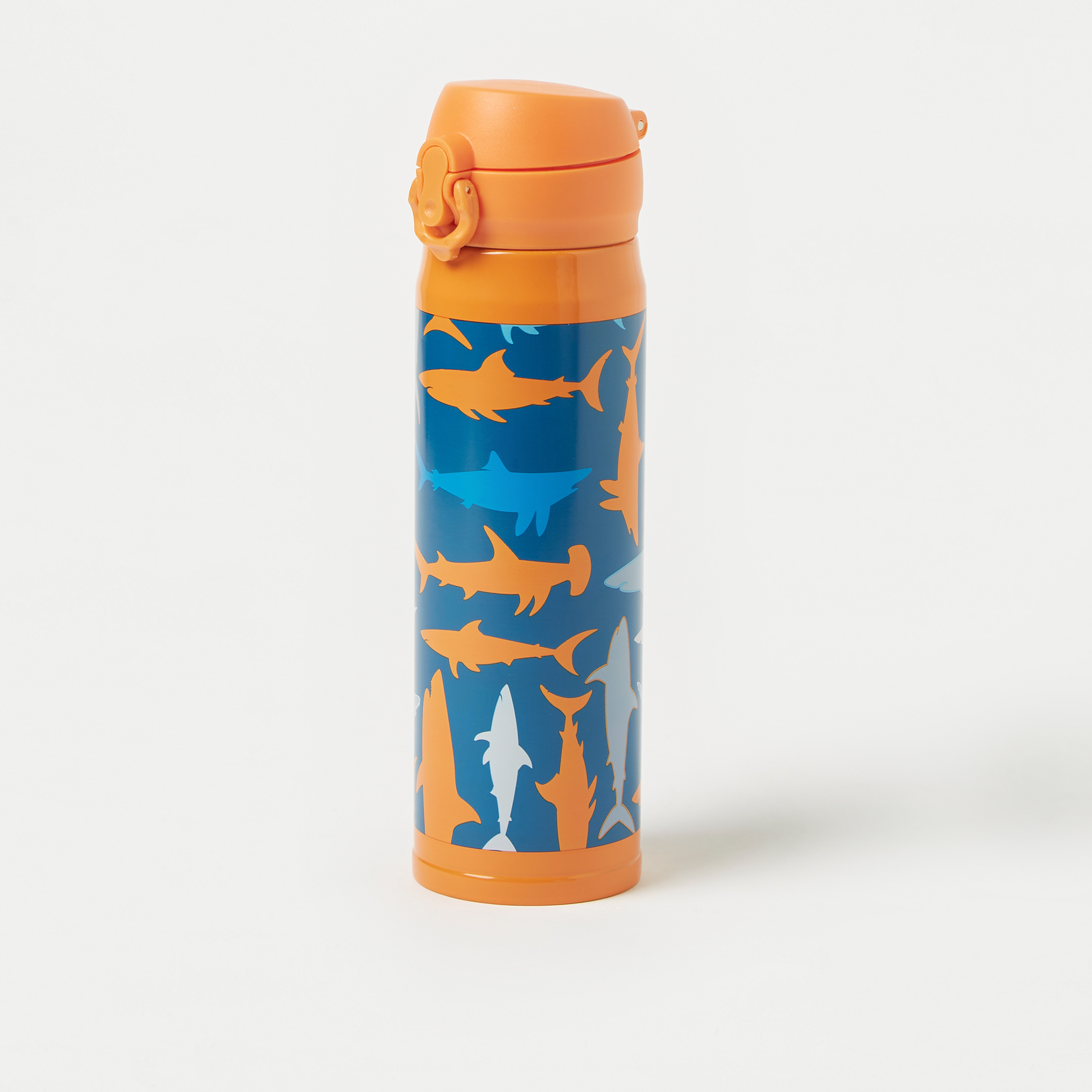 Juniors Shark Print Stainless Steel Water Bottle - 500 ml-school-waterbottles-image-2