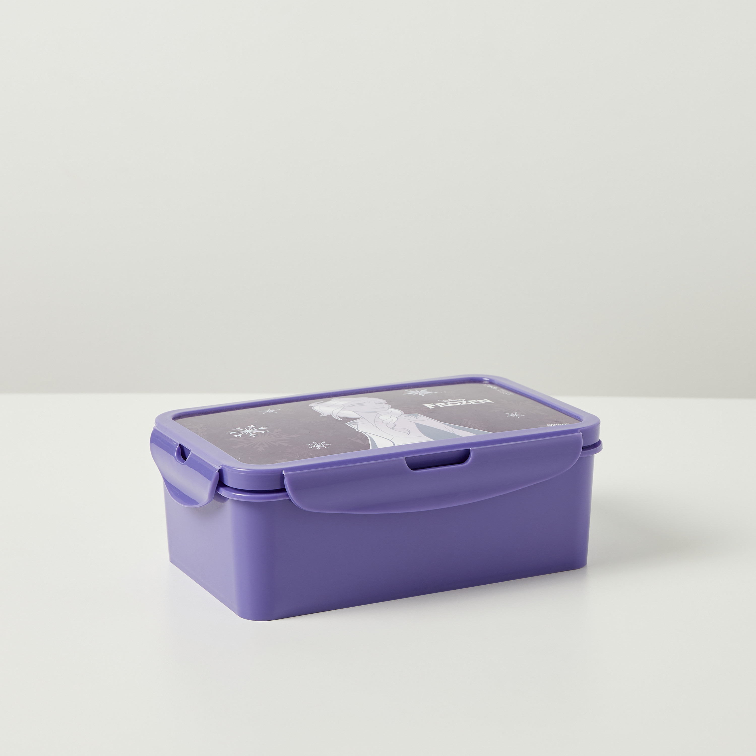 Disney Frozen Print Lunch Box with Clip Lock Lid-school-lunchessentials-lunchboxes-image-1