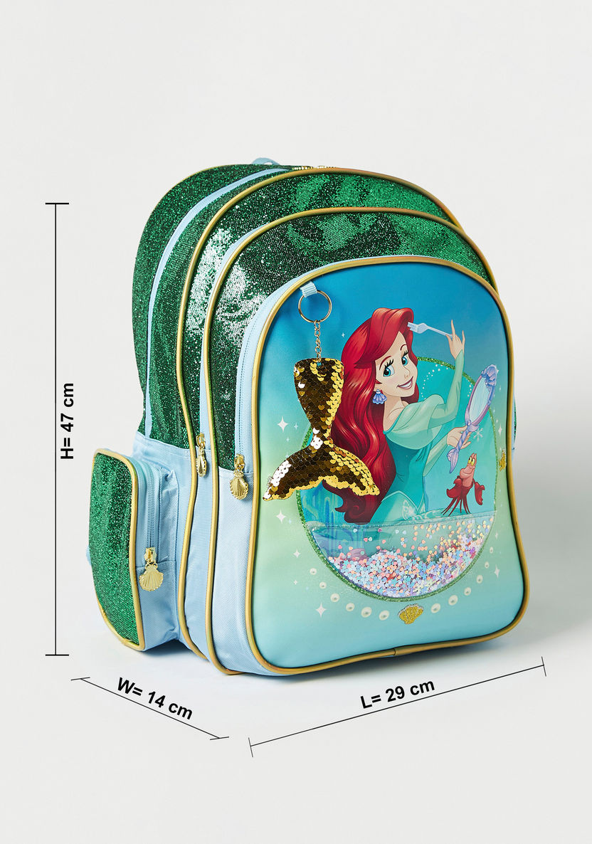 Disney Princess Sequin Embellished Backpack - 16 inches-Backpacks-image-1