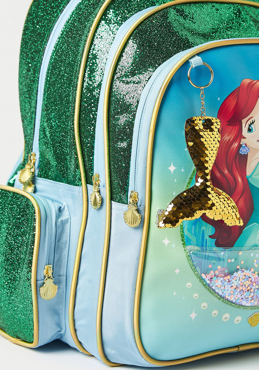 Disney Princess Sequin Embellished Backpack - 16 inches-Backpacks-image-3