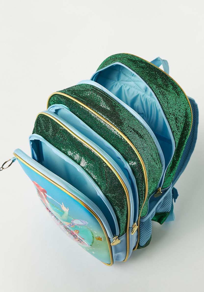 Disney Princess Sequin Embellished Backpack - 16 inches-Backpacks-image-6