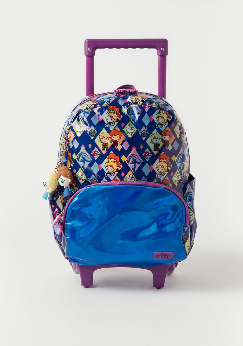 Disney Frozen Graphic Print 3-Piece Trolley Backpack Set - 14 inches-School Sets-image-2