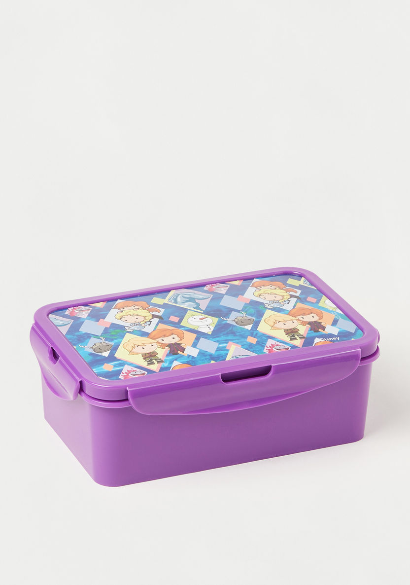 Disney Frozen Print Lunch Box with Clip Lock Lid-Lunch Boxes-image-0
