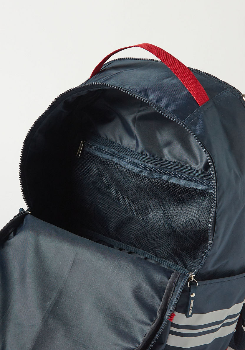 Superman Logo Print Backpack with Adjustable Shoulder Straps - 18 inches-Backpacks-image-6