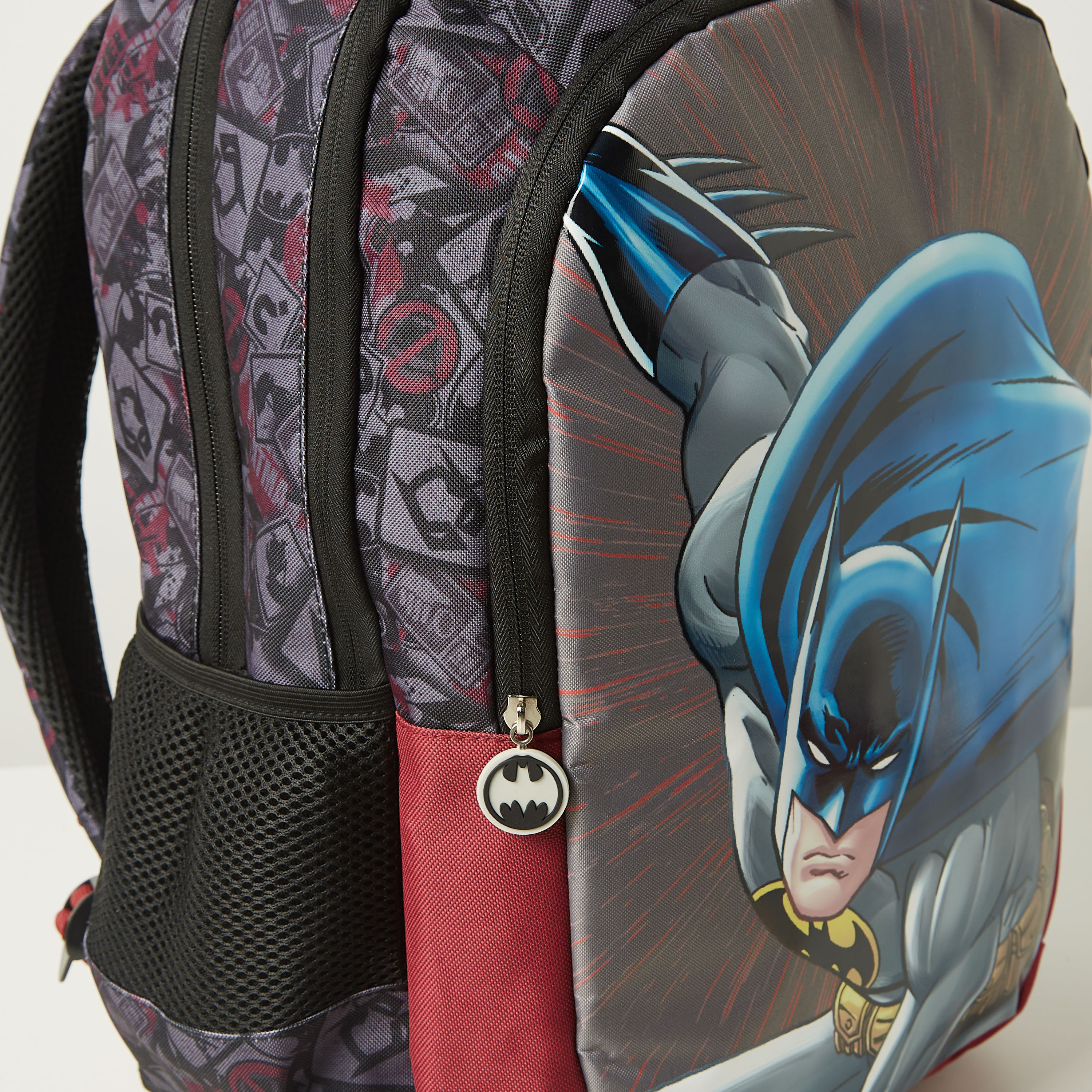 شنطة ظهر بحمالات قابلة للتعديل وسحّاب إغلاق وطبعات باتمان جرافيكية - 18 بوصة-school-bagsandbackpacks-backpacks-image-4