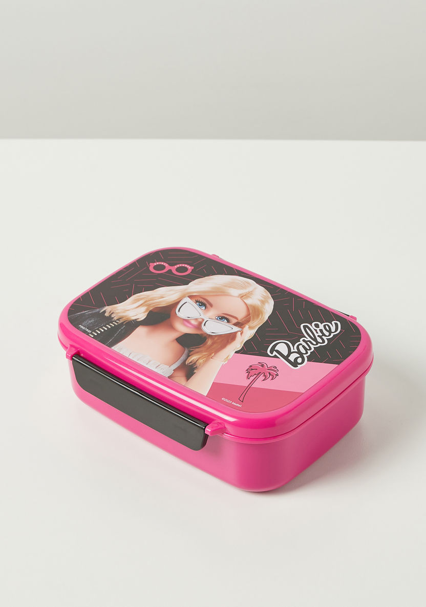 Barbie Print Lunch Box with Tray and Clip Lock Lid-Lunch Boxes-image-1