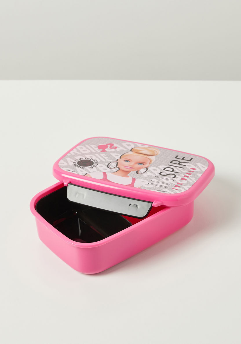 Barbie Print Lunch Box with Tray and Clip Lock Lid-Lunch Boxes-image-3