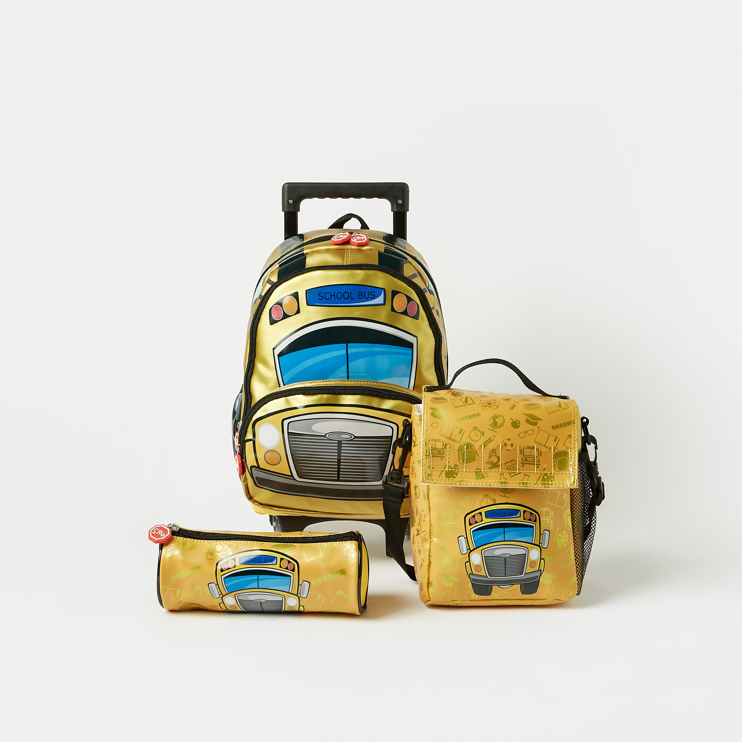 Juniors Printed 3-Piece Trolley Backpack Set - 14 inches-school-bagsandbackpacks-trolleybags-image-1