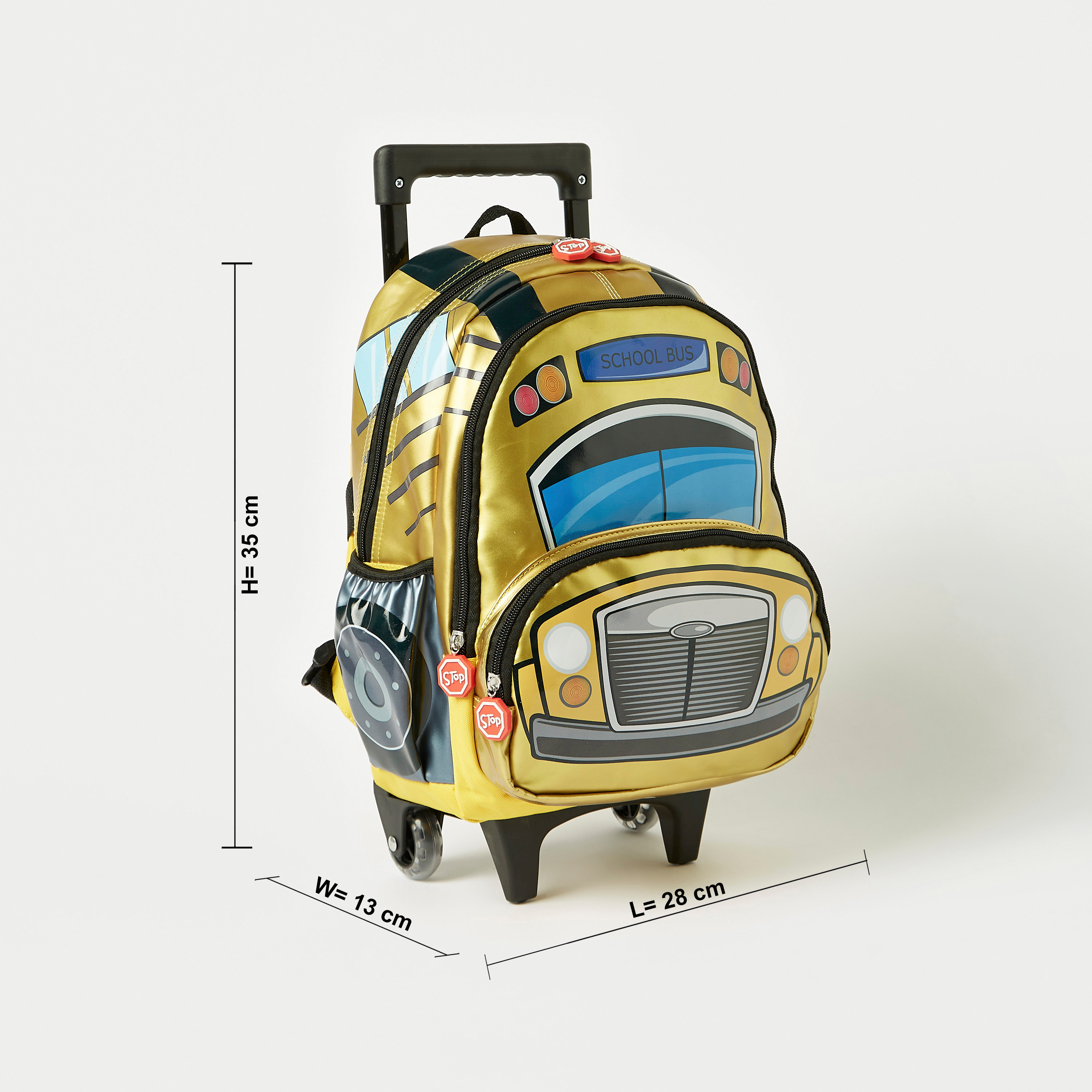 Juniors Printed 3-Piece Trolley Backpack Set - 14 inches-school-bagsandbackpacks-trolleybags-image-3