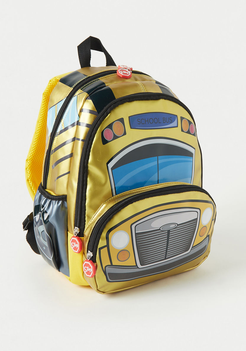 Juniors School Bus Print 3-Piece Backpack Set - 14 inches-School Sets-image-4
