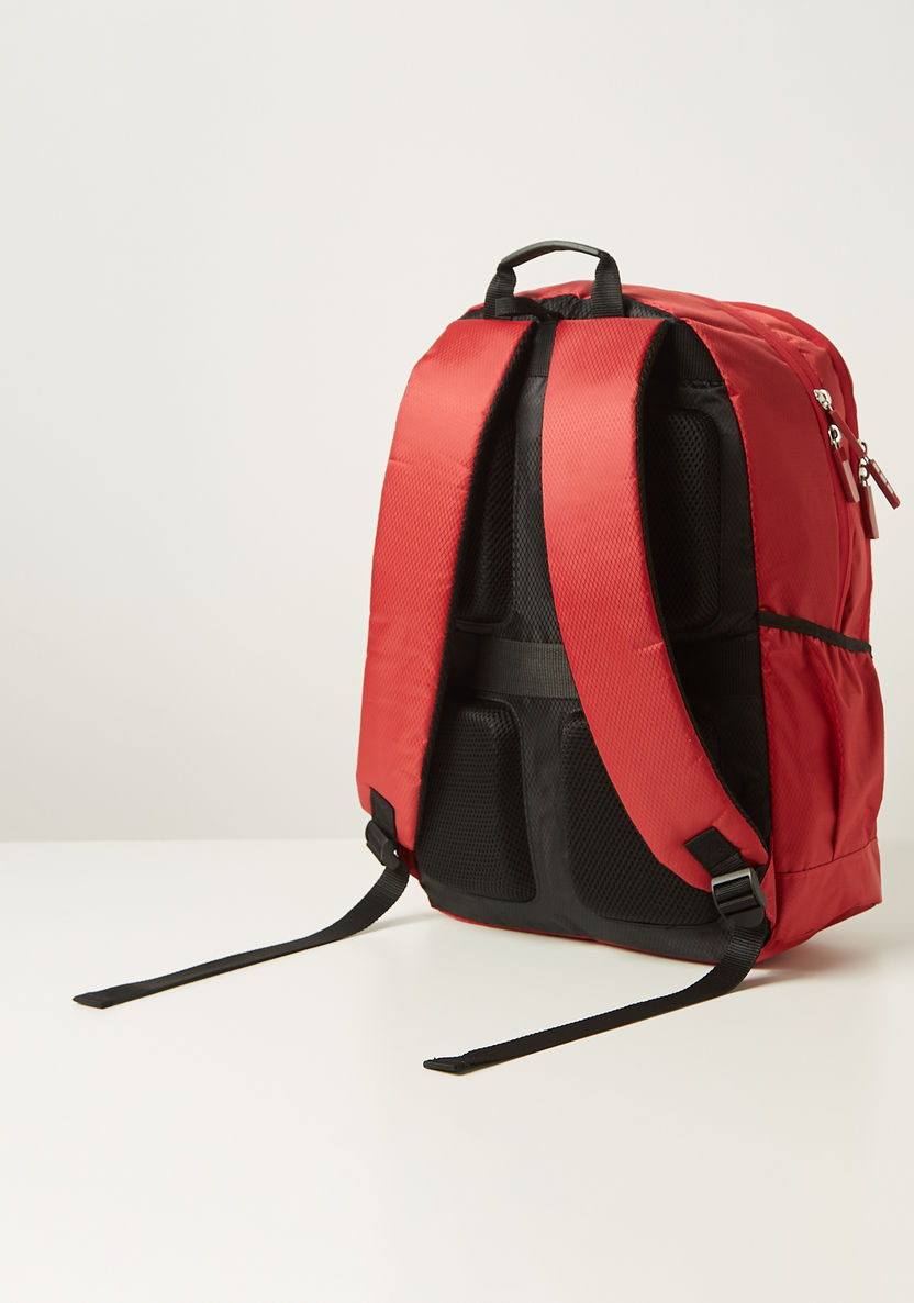 Ferrari Logo Applique Backpack with Adjustable Shoulder Straps - 18 inches-Backpacks-image-4