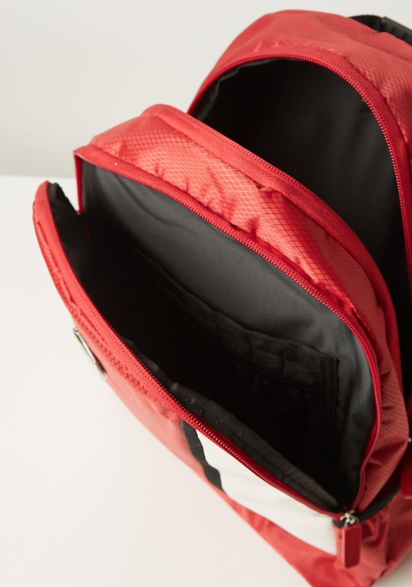 Ferrari Logo Applique Backpack with Adjustable Shoulder Straps - 18 inches-Backpacks-image-5