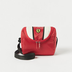 Ferrari Logo Applique Lunch Bag with Adjustable Strap