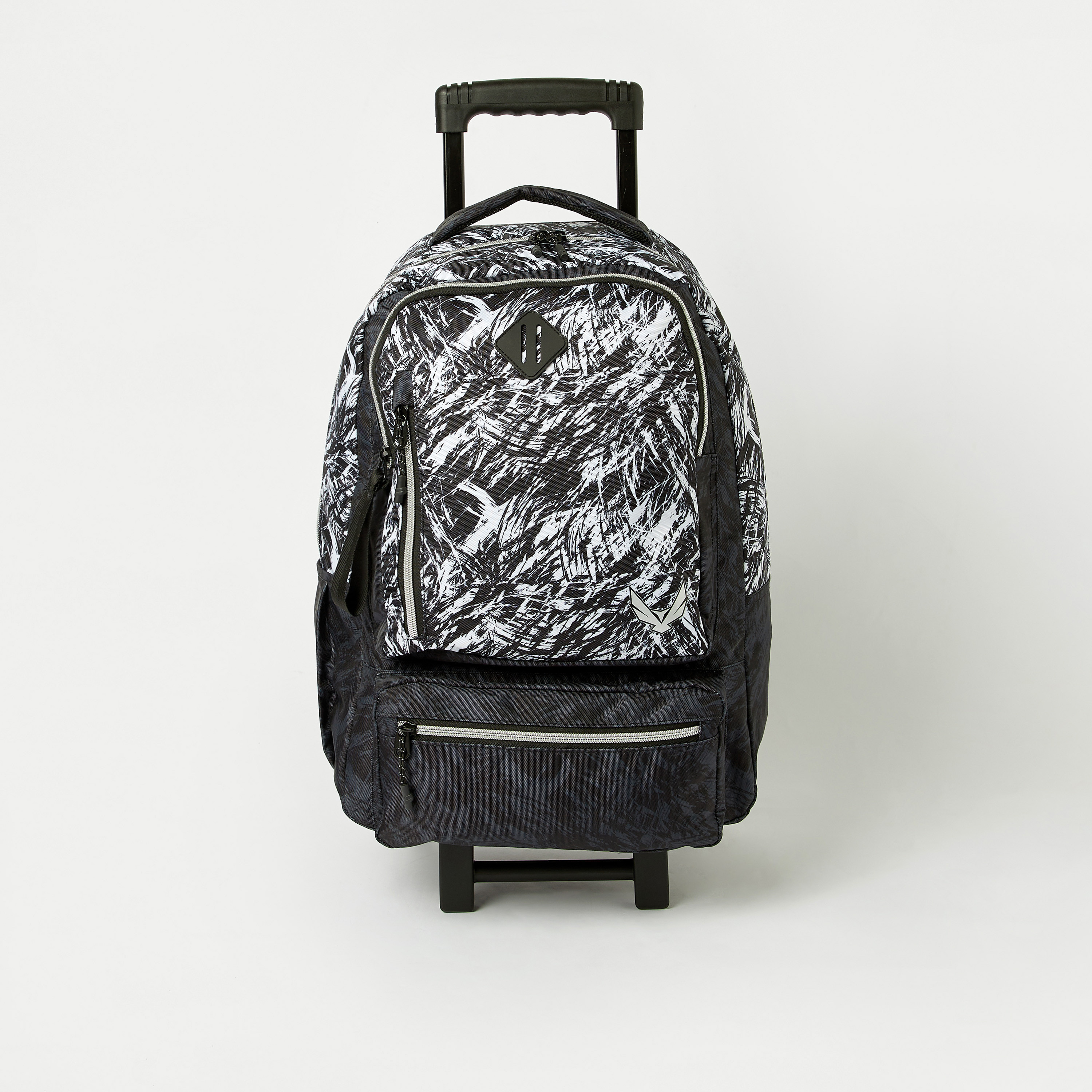 Juniors Abstract Print Trolley Backpack with Wheels and Retractable Handle - 18 inches-school-bagsandbackpacks-trolleybags-image-1