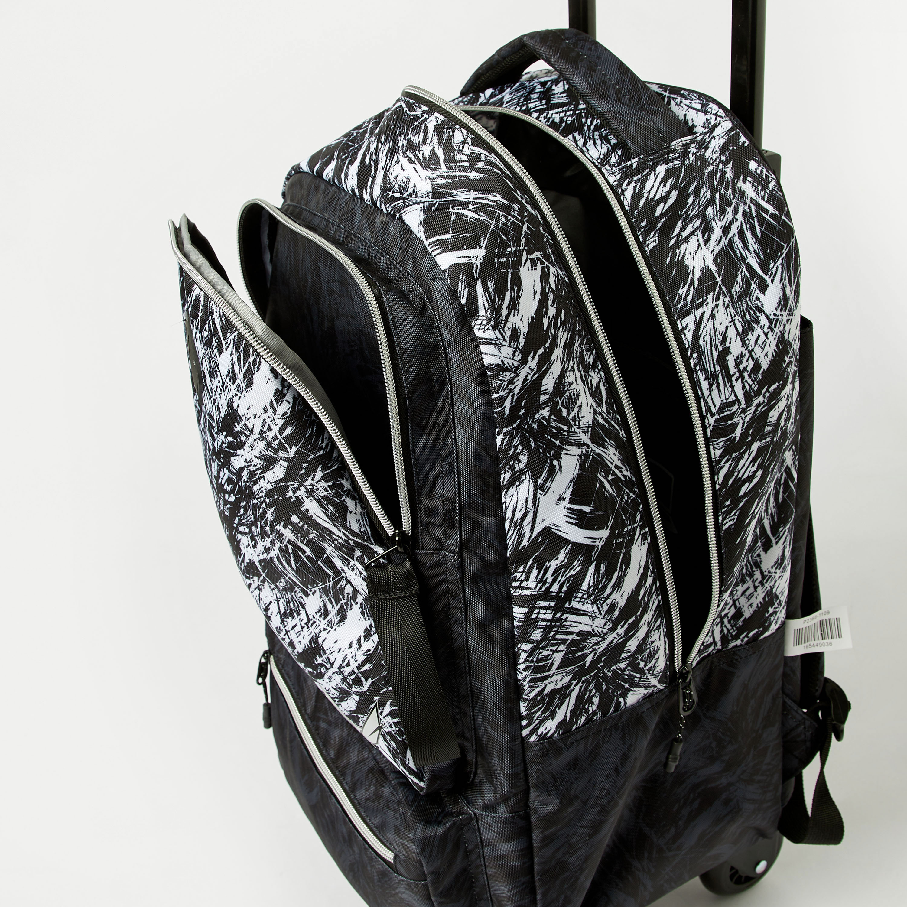 Juniors Abstract Print Trolley Backpack with Wheels and Retractable Handle - 18 inches-school-bagsandbackpacks-trolleybags-image-5